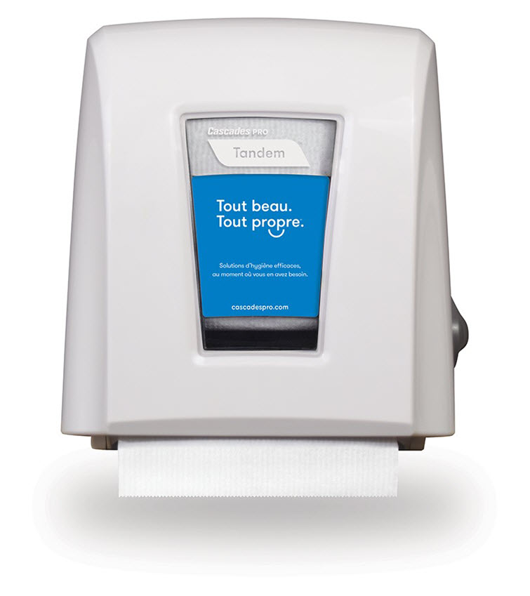 Image DISTRIBUTRICE POUR ROULEAU PAPIER  CASCADES PRO NANO BLANCHE